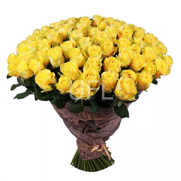 101 yellow roses – flower delivery in Goiania