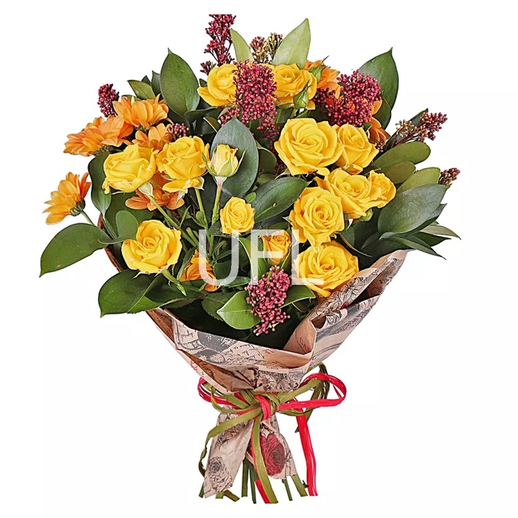 Mix of 9 Flowers in Yellow Tones – flower delivery in Bad Munder am Deister