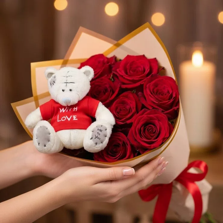 Bouquet Red roses 9pcs – flower delivery in Antonovka