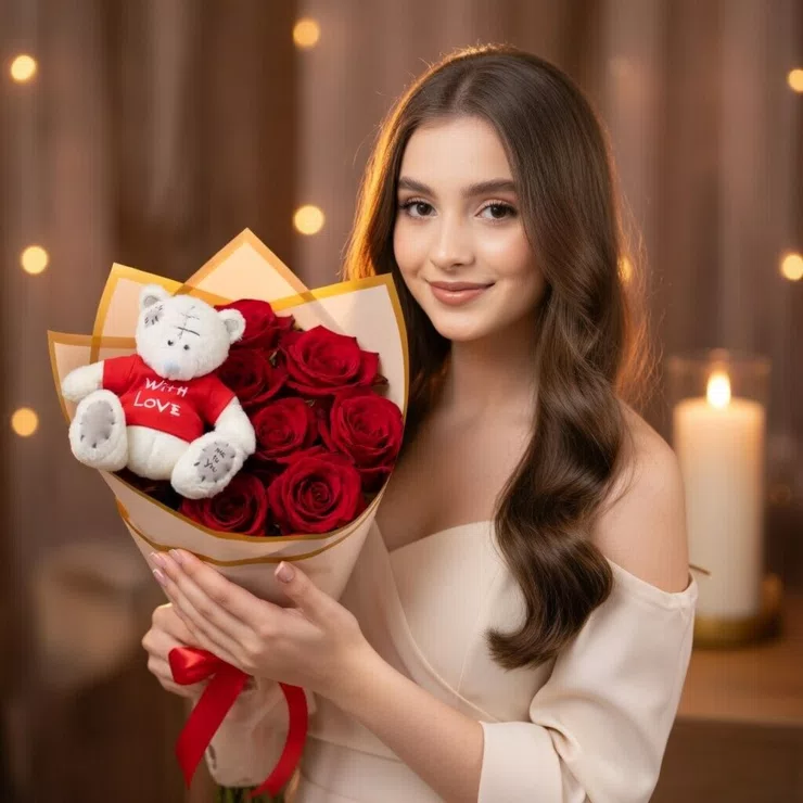 Bouquet Red roses 9pcs – flower delivery in Bloxham