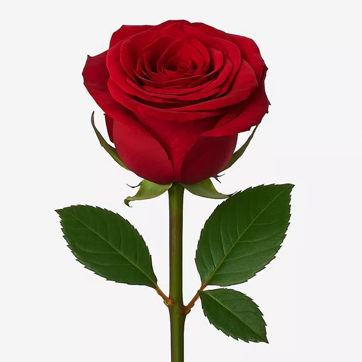 Long red roses Explorer  – flower delivery in Chubynske