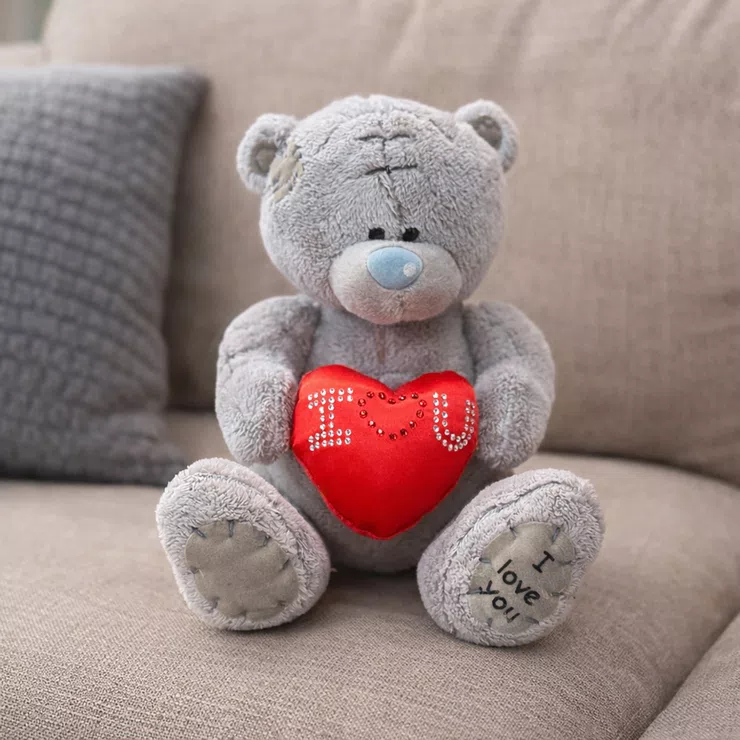 Grey teddy 15 sm  – flower delivery in Bibo