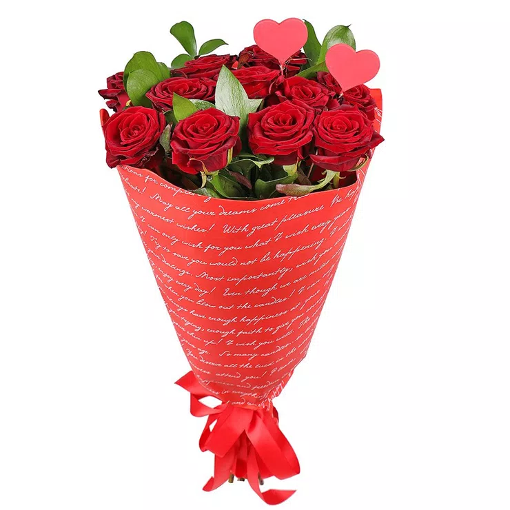 Send your feelings 11 roses – flower delivery in Antonovka