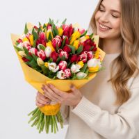 Букет зi 75 тюльпанiв Досенхайм