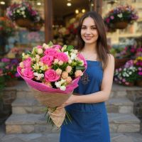 Букет квітів Мелодія троянд Шіреуци