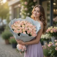 51 кремовая роза Рим