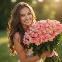 101 white-and-pink roses Jumilia Monaco