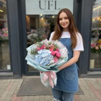 Букет з гортензією Ніжна хмара Х'юстон