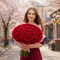Букет цветов 25 красных роз Вознесенск