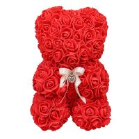 Мишка из фоамирановых роз Иерусалим
