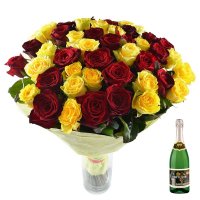 Bouquet of flowers Renaissance+champagne Poltava
                                