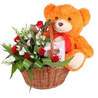 Flower Basket with Teddy Bear Drogobich