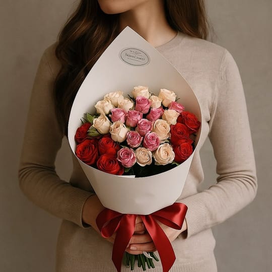 Букет 11 кустовых роз – доставка цветов в Першотравенск (Днепр)