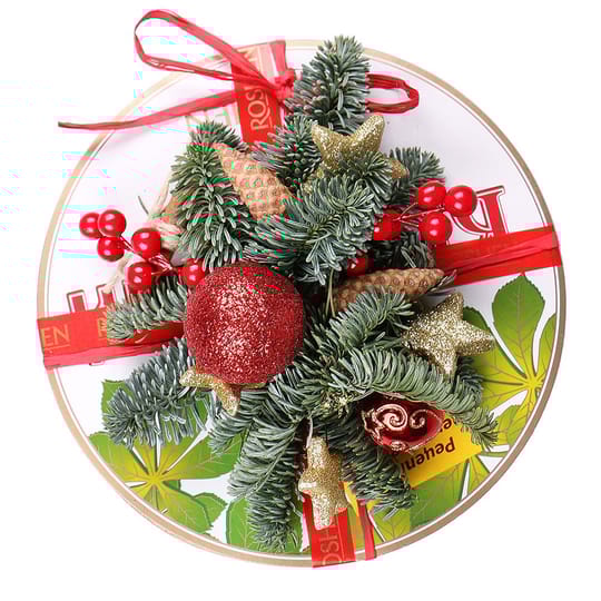 Киевский торт с новогодним оформлением – доставка цветов в Киев