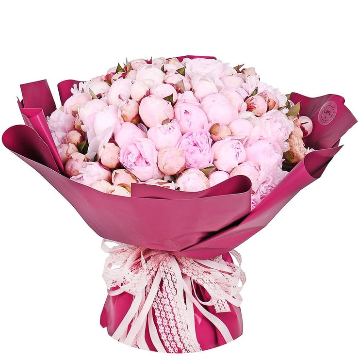 101 півонія – доставка квітів у Пуховка