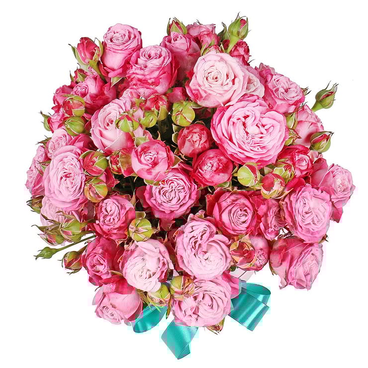 Pink spray roses in a box – flower delivery in Starobelsk
