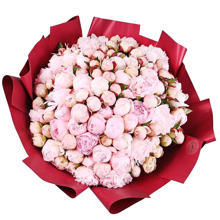 101 півонія – доставка квітів у Пуховка
