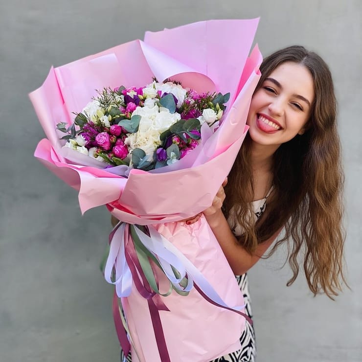 Giant bouquet Pink Happiness – flower delivery in Kyiv - Teremki