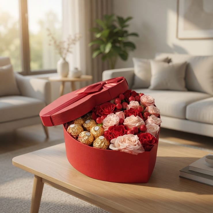 Цветочная композиция моей половинке – доставка цветов в Зеленодольск