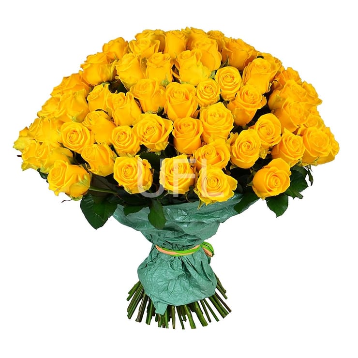 101 yellow roses – flower delivery in Stadthagen