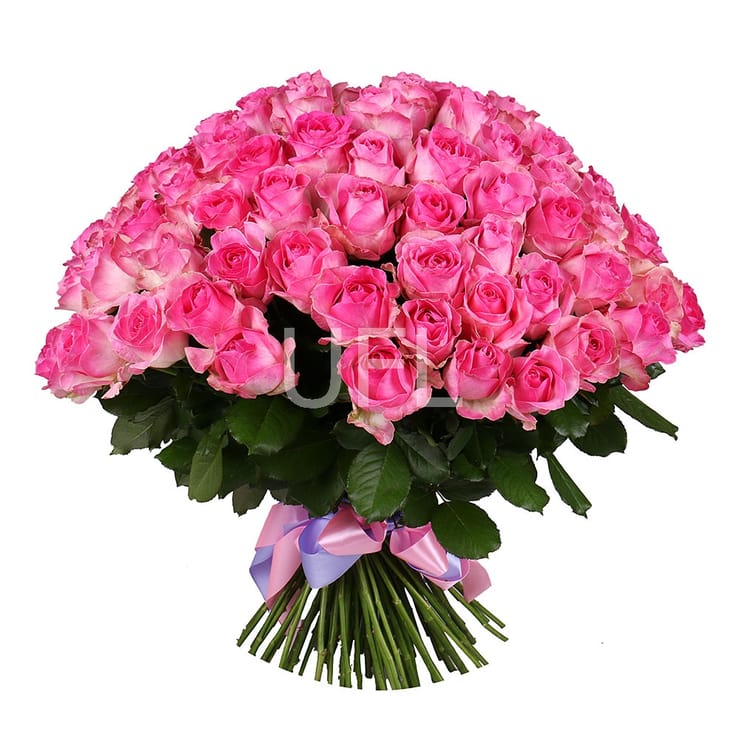 101 pink rose – flower delivery in Starobelsk