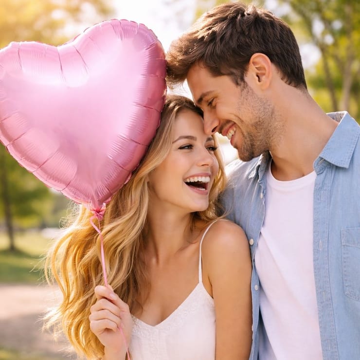 Фольговане серце рожеве – доставка квітів у Турійськ