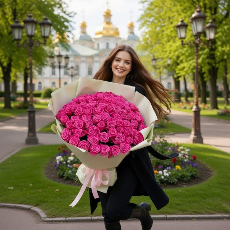 101 pink roses – flower delivery in Sisian