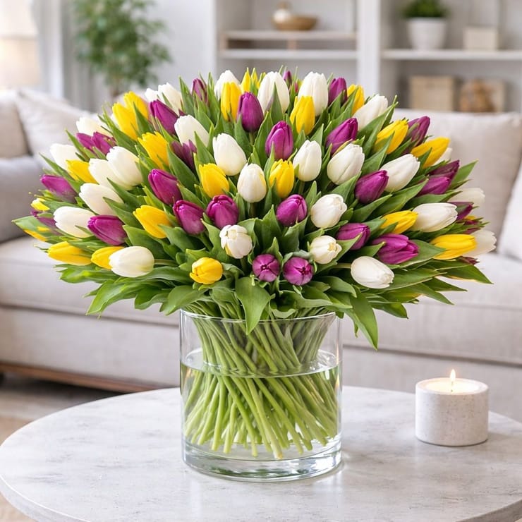 101 tulips – flower delivery in Ludwigshafen am Rhein