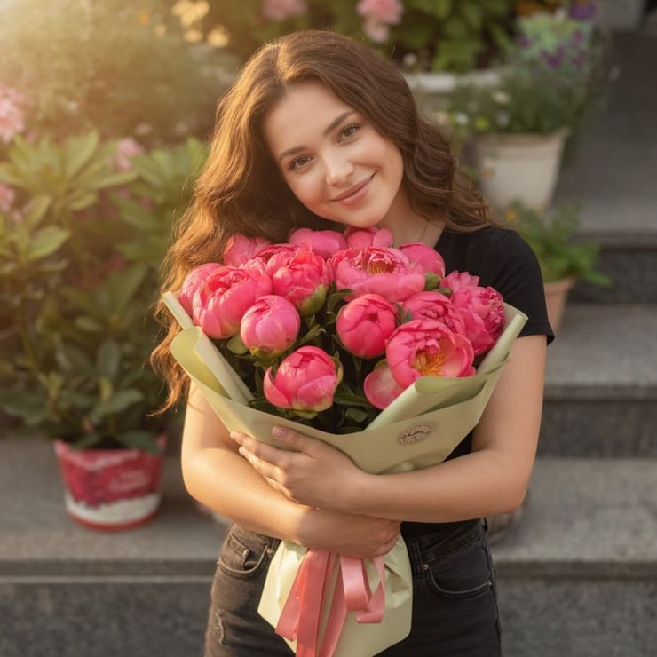 15 coral peonies, Norfolk