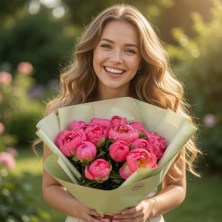 15 coral peonies, Norfolk