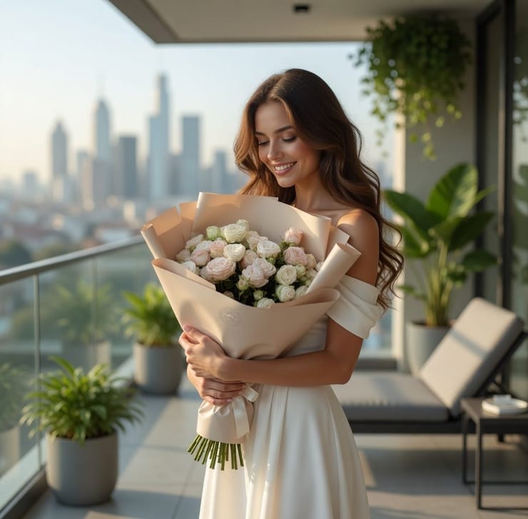 Bouquet of tender spray roses 11pcs – доставка цветов в Montreal