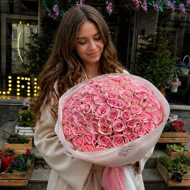 101 pink roses Kenia – flower delivery in Midleton