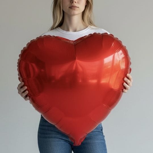 Гелиевый шарик Большое сердце – доставка цветов в Середина-Буда