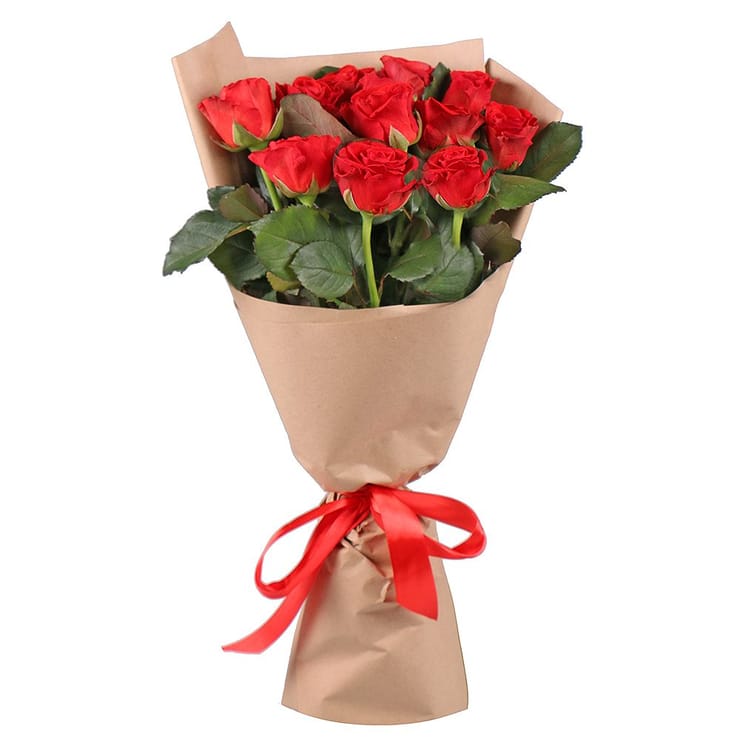 11 red roses – flower delivery in Volnyansk
