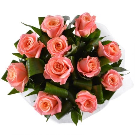 Афродита 11 коралловых роз – доставка цветов в Дунаевцы