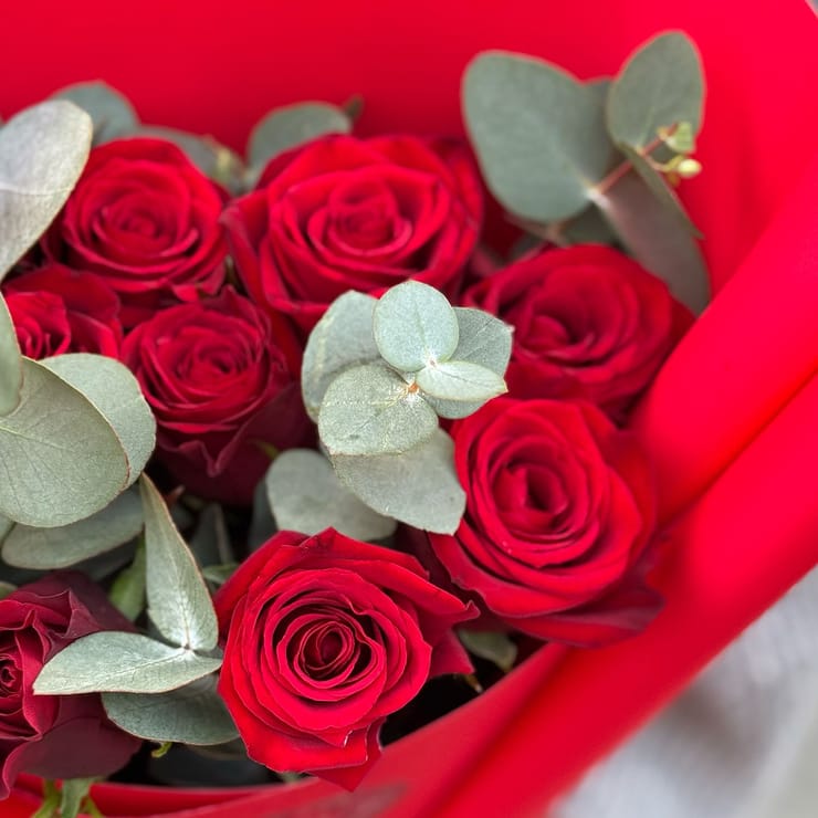 Букет 15 червоних троянд – доставка квітів у Славута