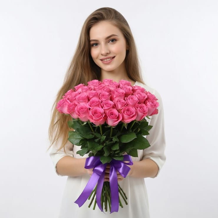 Be with you 25 pink roses – flower delivery in Fort McMurray