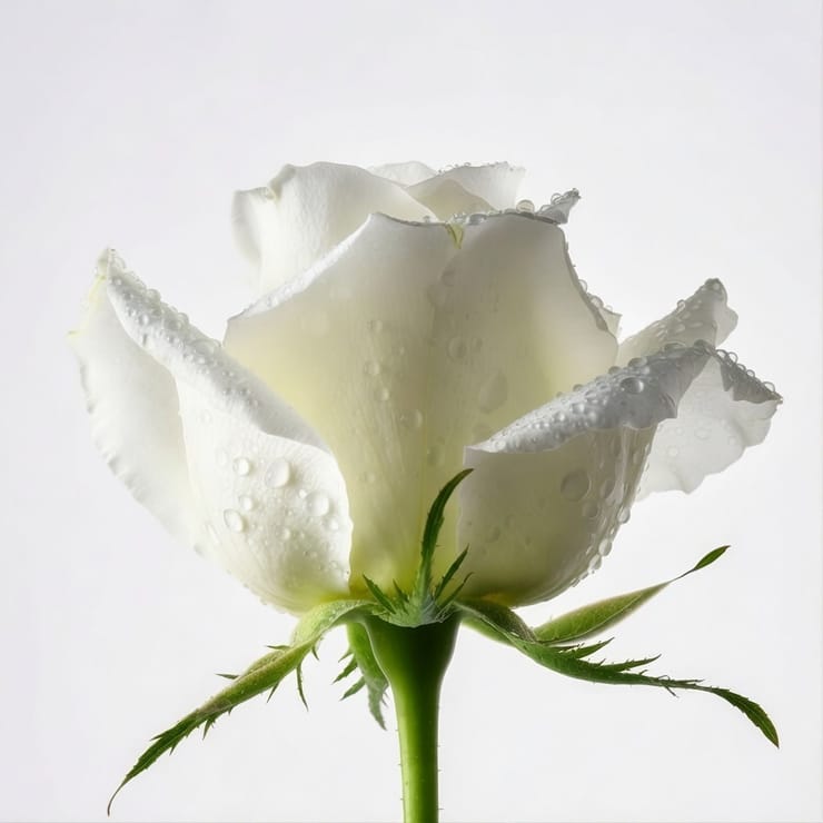 Белые розы поштучно – доставка цветов в Ле Бускат