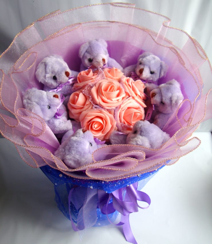 Bears and orange roses, Genichesk