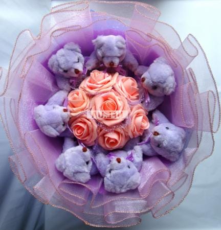 Bears and orange roses, Genichesk