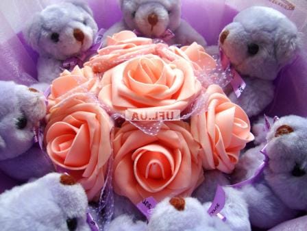 Bears and orange roses, Genichesk