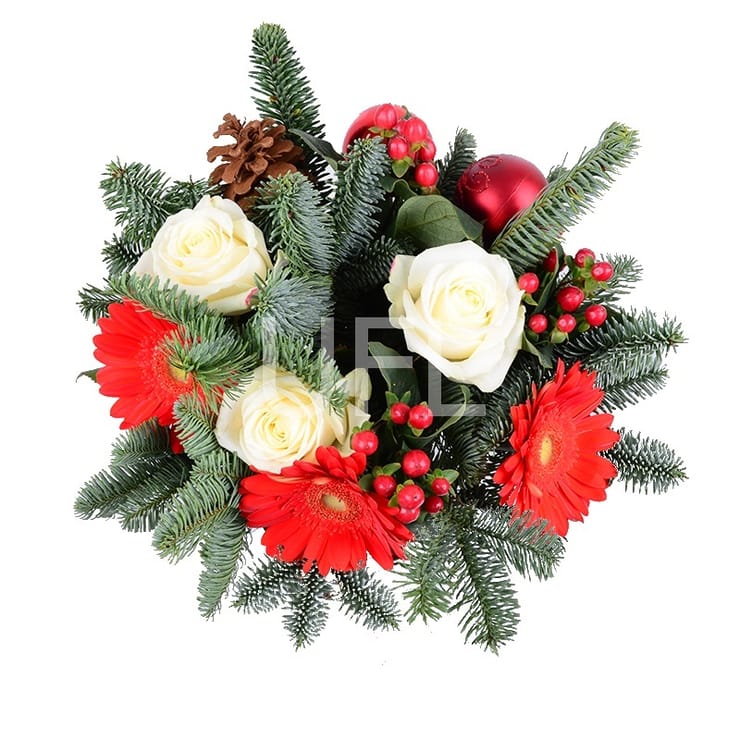 Christmas tree bouquet+Chocolate Santa Claus, Odessa