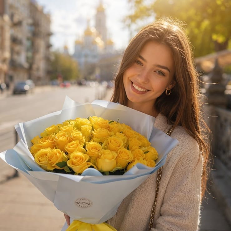 51 yellow rose – доставка цветов в Reykjavik