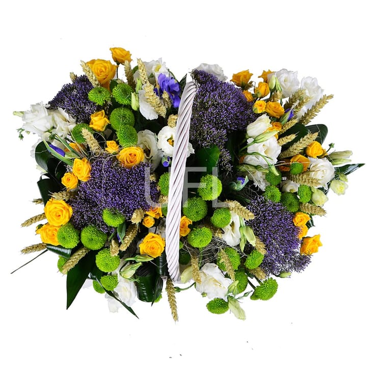 Summer basket of flowers, Nikolaev