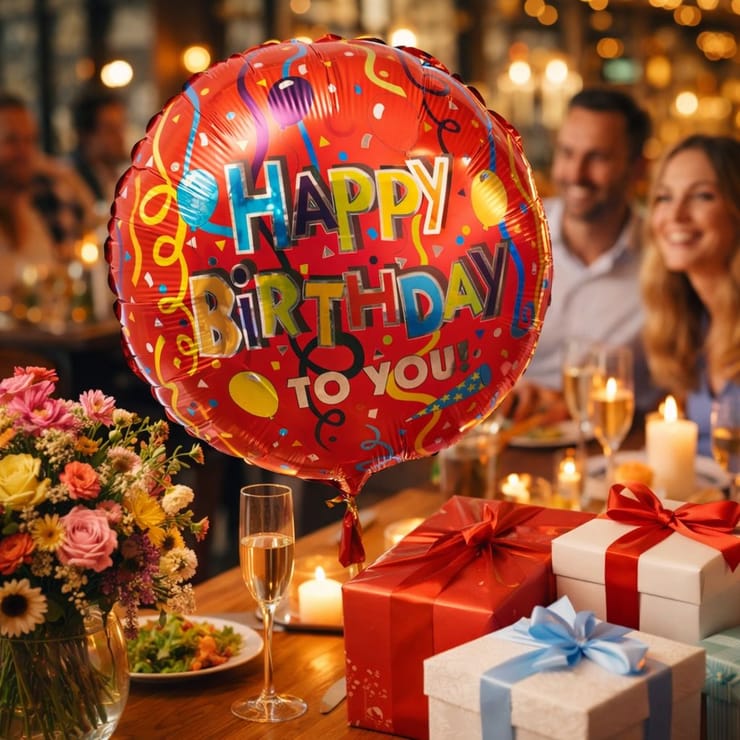 Повітряна кулька з Днем Народження – доставка квітів у Гаваї
