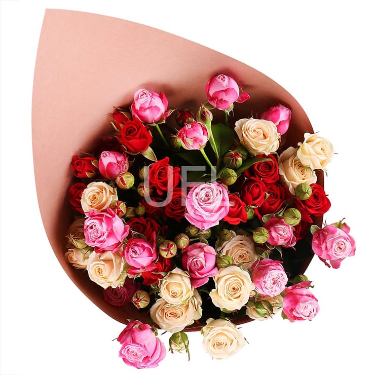 Букет 11 кущових троянд – доставка квітів у Рибниця