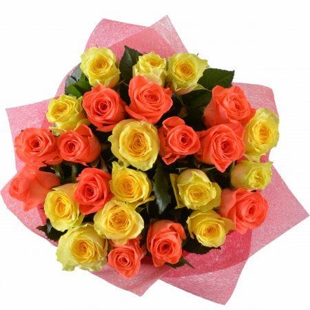Букет Краски лета 25 роз – доставка цветов в Чечельник