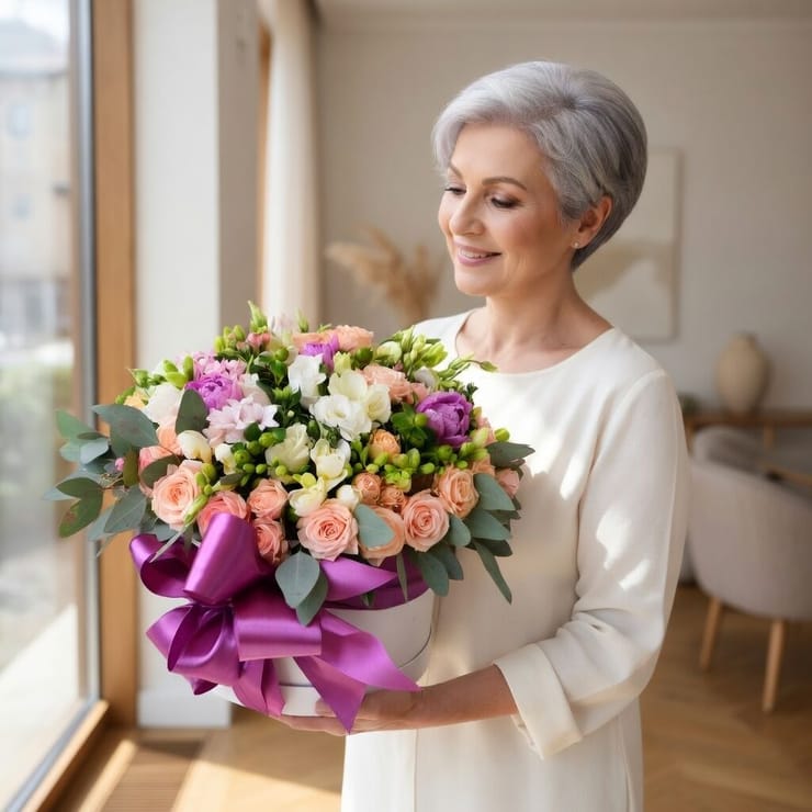 Цветы в коробке Магия Девы – доставка цветов в Тегусигальпа