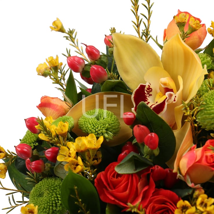 Композиція в коробці Весняне вбрання – доставка квітів у Носівка