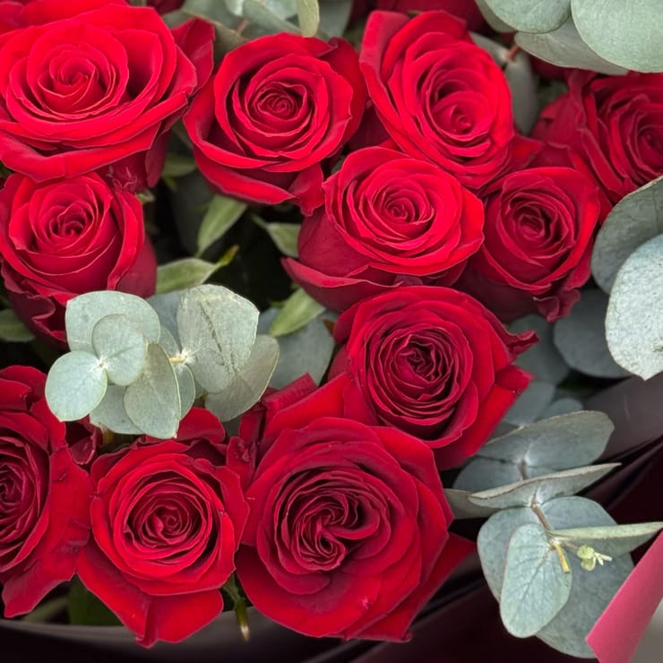 Букет цветов 21 роза красная – доставка цветов в Шепетовка